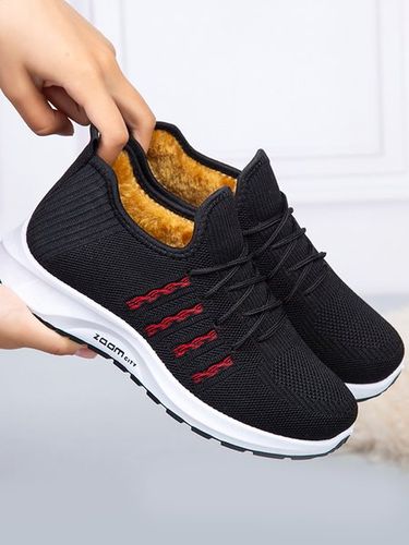 Felpato Caldo Di peso leggero Antiscivolo Flyknit Allacciato Scarpe da ginnastica - JustFashionNow - Modalova