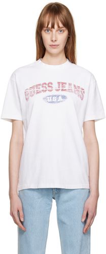 White Faded T-Shirt - Guess Jeans U.S.A. - Modalova