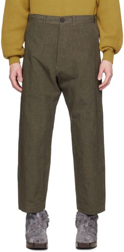 Khaki O-Project Elasticized Trousers - Jan-Jan Van Essche - Modalova