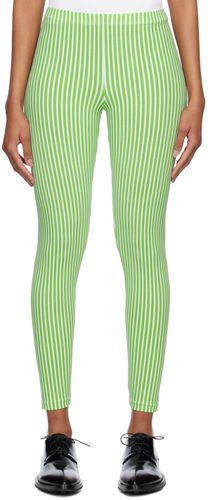 Green & White Striped Leggings - Comme des Garçons Homme Plus - Modalova