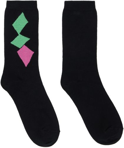Black Intarsia Socks - Comme des Garçons Homme Plus - Modalova