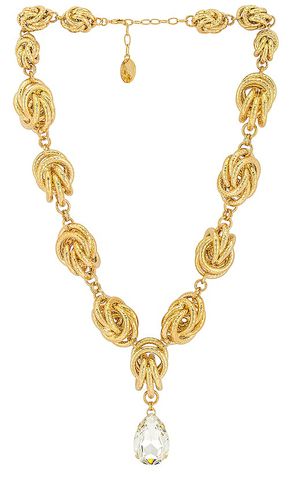 Knot And Crystal Drop Necklace in - Anton Heunis - Modalova
