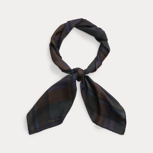 Foulard scozzese in cashmere e seta - Purple Label - Modalova